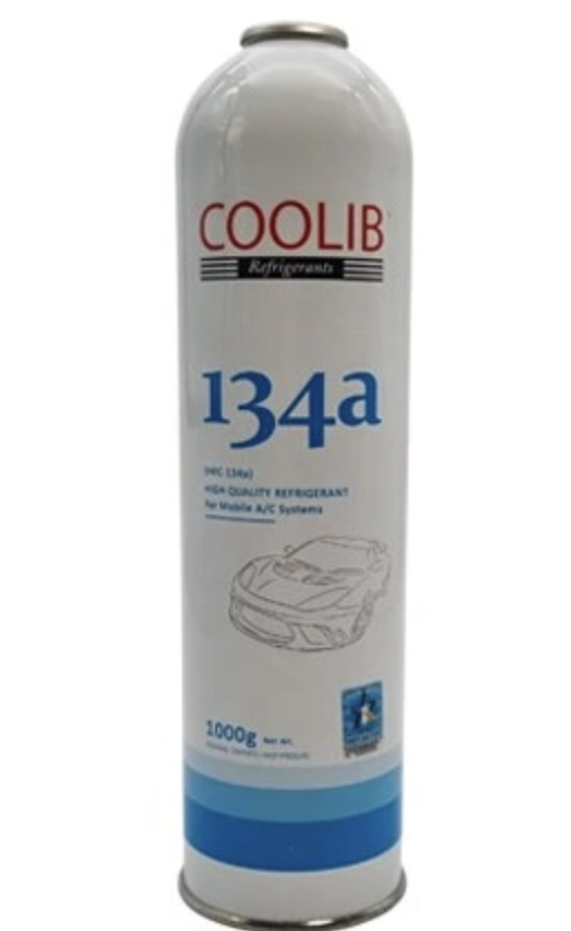 کپسول گاز کولر خودرو و یخچال کولیب مدل 134A وزن یک کیلوگرم خالص